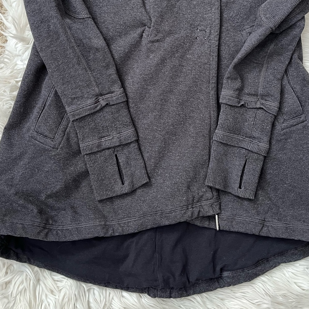{Lululemon} Gratitude Wrap Jacket in Heathered Black - Women's 6 - Picture 11 of 13
